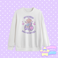 
              ♡ my illness won’t stop me! puppy sweatshirt - white ♡
            