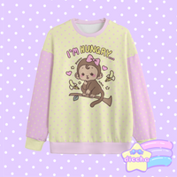 
              ♡ hungry monke sweatshirt - yellow ♡
            