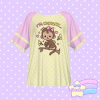 
              ♡ hungry monke frilly tee - yellow ♡
            