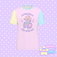 
              ♡ my disability won’t stop me! puppy tee - polka dot pink ♡
            
