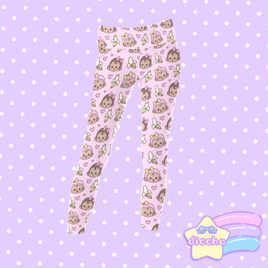 ♡ hungry monkes leggings - pink ♡