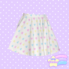 ♡ pastel hearts skirt ♡