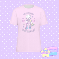 
              ♡ my illness won’t stop me! kitty tee - pink ♡
            