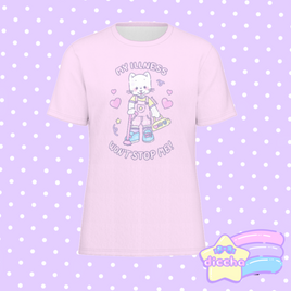 ♡ my illness won’t stop me! kitty tee - pink ♡