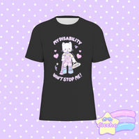 
              ♡ my disability won’t stop me! kitty tee - black ♡
            