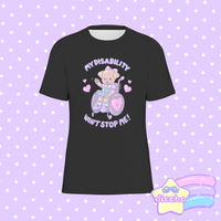 
              ♡ my disability won’t stop me! puppy tee - black ♡
            