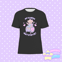 
              ♡ my illness won’t stop me! puppy tee - black ♡
            