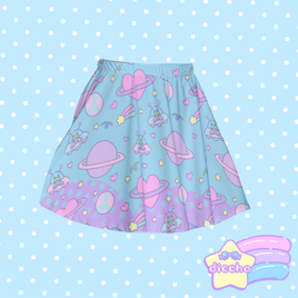 ♡ lost in space skirt - blue ♡