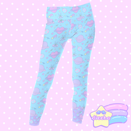 ♡ lost in space leggings - blue ♡