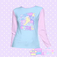 
              ♡ lumina love x diccha moon party long sleeve tee - blue ♡
            