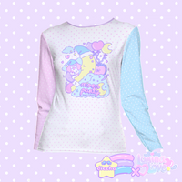 
              ♡ lumina love x diccha moon party long sleeve tee - white ♡
            