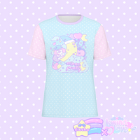 
              ♡ lumina love x diccha moon party cotton tee - blue ♡
            