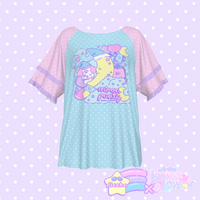 
              ♡ lumina love x diccha moon party frilly tee - blue ♡
            
