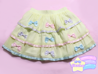 
              * ੈ✩ colorful bows tiered tutu skirt - yellow PREORDER* ੈ✩
            