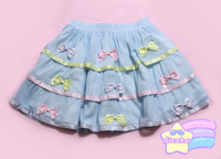 
              * ੈ✩ colorful bows tiered tutu skirt - light blue PREORDER* ੈ✩
            