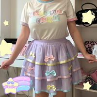 
              * ੈ✩ colorful bows tiered tutu skirt - lilac PREORDER* ੈ✩
            