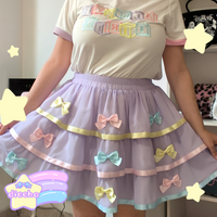 
              * ੈ✩ colorful bows tiered tutu skirt - lilac PREORDER* ੈ✩
            