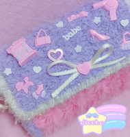 
              ♡ handmade fluffy purse - lavender ♡
            