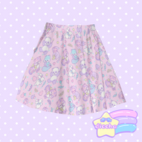 
              ♡ magical animals skater skirt - pink ♡
            