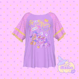 ♡ spooky n pretty frilly tee - purple ♡ MIGHT NOT ARRIVE IN TIME FOR HALLOWEEN