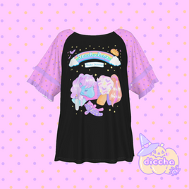 ♡ baby stitches frilly tee - black ♡ MIGHT NOT ARRIVE IN TIME FOR HALLOWEEN