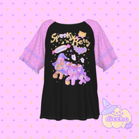 
              ♡ spooky n pretty frilly tee - black ♡ MIGHT NOT ARRIVE IN TIME FOR HALLOWEEN
            