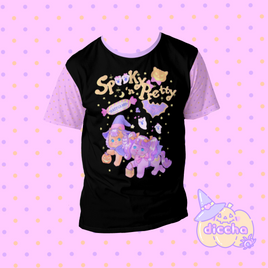 ♡ spooky n pretty cotton tee - black ♡ MIGHT NOT ARRIVE IN TIME FOR HALLOWEEN