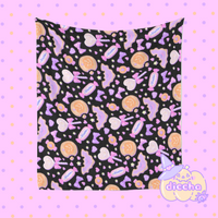 
              ♡ spooky candy blanket - black ♡ MIGHT NOT ARRIVE IN TIME FOR HALLOWEEN
            