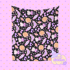 ♡ spooky candy blanket - black ♡ MIGHT NOT ARRIVE IN TIME FOR HALLOWEEN