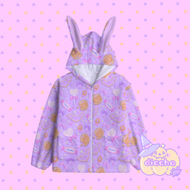 ♡ spooky candy fleece bunny hoodie - lilac ♡ MIGHT NOT ARRIVE IN TIME FOR HALLOWEEN