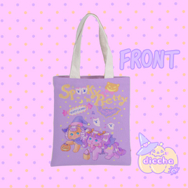 ♡ spooky n pretty canvas tote ♡ MIGHT NOT ARRIVE IN TIME FOR HALLOWEEN