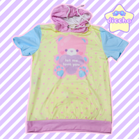 
              ♡ sweet bear hooded top - yellow ♡
            