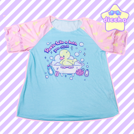 ♡ rubber duckie frilly top ♡