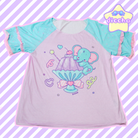 
              ♡ dessert buddies frilly top - elephant ♡
            