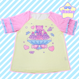 ♡ dessert buddies frilly top - leopard ♡