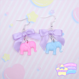 ♡ baby elephants earrings ♡