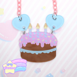 ♡ chocolate birthday cake necklace ♡