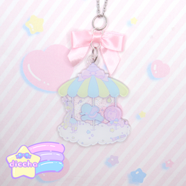 ♡ safari carousel glitter necklace PREORDER ♡