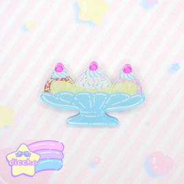 ♡ banana split brooch ♡