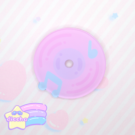 ♡ fancy record brooch - pink ♡