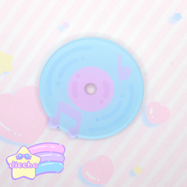 ♡ fancy record brooch - blue ♡
