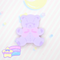♡ baby bear brooch - purple ♡