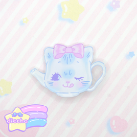 ♡ kitty teapot brooch PREORDER ♡
