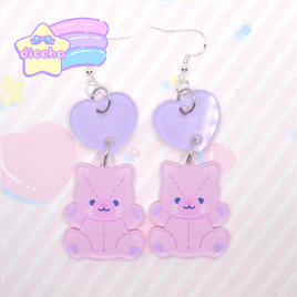 ♡ baby kitty earrings ♡
