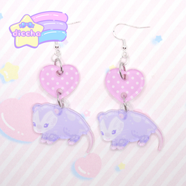♡ pretty possum earrings PREORDER ♡
