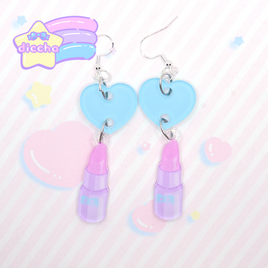 ♡ pretty lipstick earrings ♡