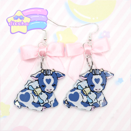 ♡ moo! earrings 1 ♡