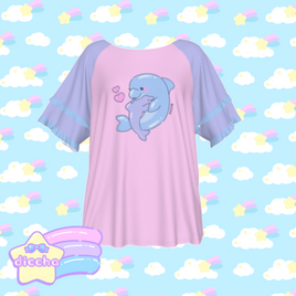♡ mama dolphin frilly tee ♡
