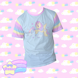 ♡ magic pegasus cotton tee - blue ♡