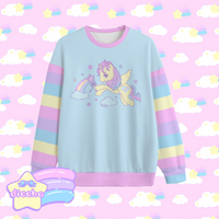 
              ♡ magic pegasus sweatshirt - blue ♡
            